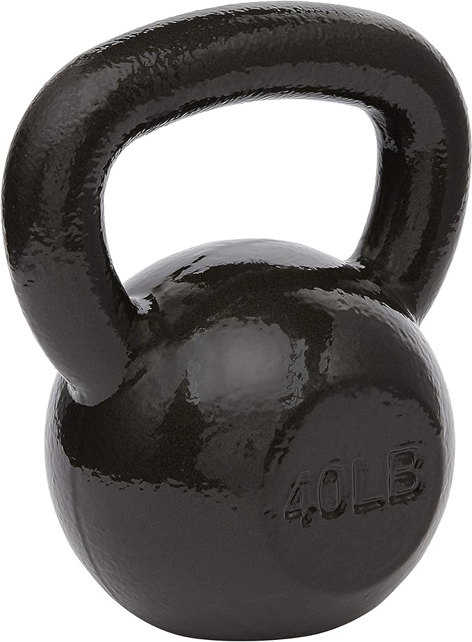Amazon Basics 40 lb. Cast Iron Kettlebell