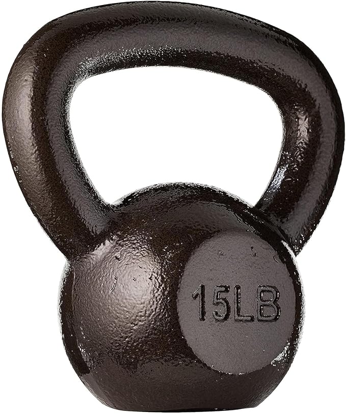Amazon Basics 15 lb. Cast Iron Kettlebell