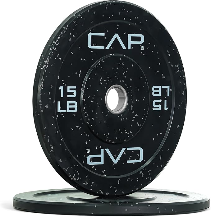 CAP Barbell 15 lb. Rubber Olympic Bumper Plate | Multiple Options/Colors