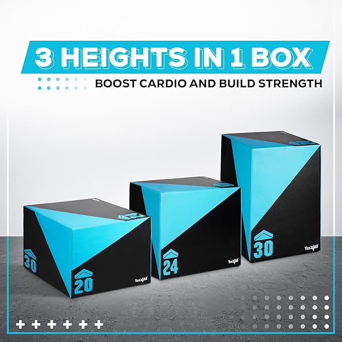 Yes4All 3 in 1 Foam Plyometric Jump Box for Training