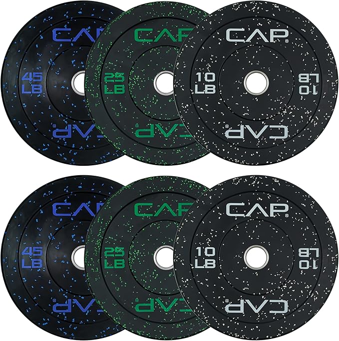 160 lb. CAP Barbell 2-Inch Olympic Bumper Plate Weight Set | 160 lbs | Multiple Options