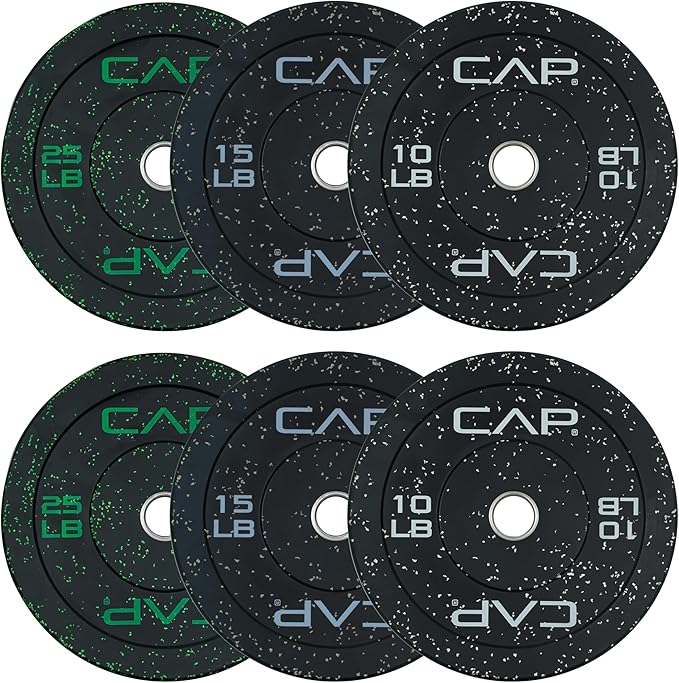 100 lb. Set CAP Barbell 2-Inch Olympic Bumper Plate Weight Set | 100-370 lbs | Multiple Options