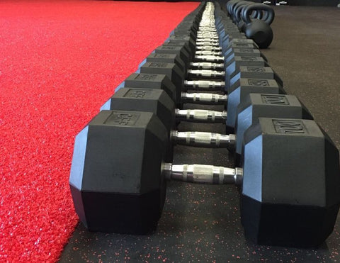 CFF Rubber Hex Dumbbells - Limited Lifetime Warranty - CFF FIT