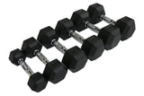 CFF Rubber Hex Dumbbells - Limited Lifetime Warranty - CFF FIT