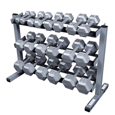 BODY SOLID STEEL HEX DUMBBELLS - 5-50 LB. SET