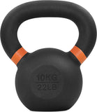 Yes4All Powder Coated Cast Iron Competition Kettlebell With Wide Handles & Flat Bottoms – 4, 6, 8, 10, 12, 14, 16, 20, 24, 32, 40kg