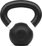 Yes4All Powder Coated Cast Iron Competition Kettlebell With Wide Handles & Flat Bottoms – 4, 6, 8, 10, 12, 14, 16, 20, 24, 32, 40kg
