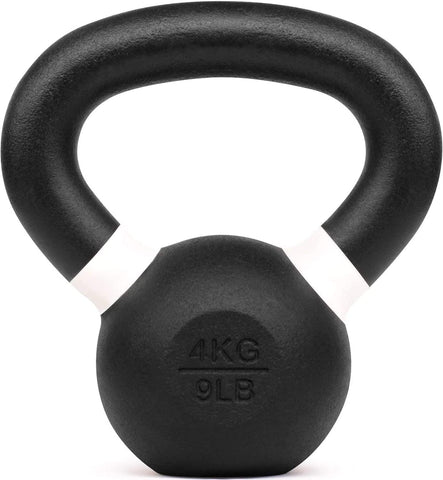 Yes4All Powder Coated Cast Iron Competition Kettlebell With Wide Handles & Flat Bottoms – 4, 6, 8, 10, 12, 14, 16, 20, 24, 32, 40kg