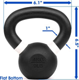 Yes4All Powder Coated Cast Iron Competition Kettlebell With Wide Handles & Flat Bottoms – 4, 6, 8, 10, 12, 14, 16, 20, 24, 32, 40kg