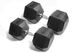 YORK RUBBER HEX DUMBBELL - 100 LBS