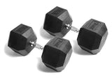 YORK RUBBER HEX DUMBBELL - 120 LBS