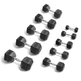 YORK RUBBER HEX DUMBBELL - SET