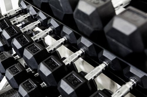 YORK BARBELL RUBBER HEX DUMBBELLS