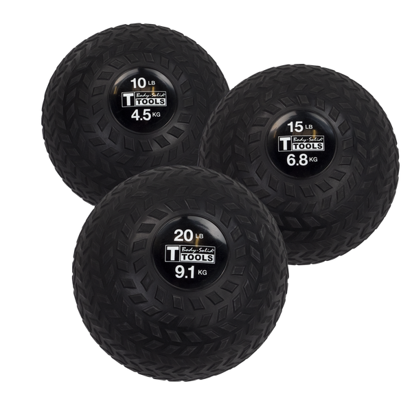 Body Solid Slam Ball - Black Tread Tire Medicine Ball 10 - 20 lbs.