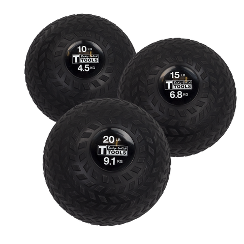Body Solid Slam Ball - Black Tread Tire Medicine Ball 10 - 20 lbs.