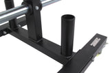 Olympic Bar and bumper plate rack