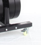 rolling Olympic bumper plate rack