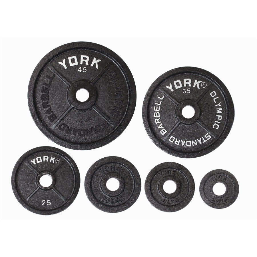 York Barbell 2" "Legacy" Cast Iron Precision Milled Olympic Plate Weight