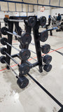 GP Fixed Barbells - Urethane Coated Straight Bars 20 - 110 lb. with Rack