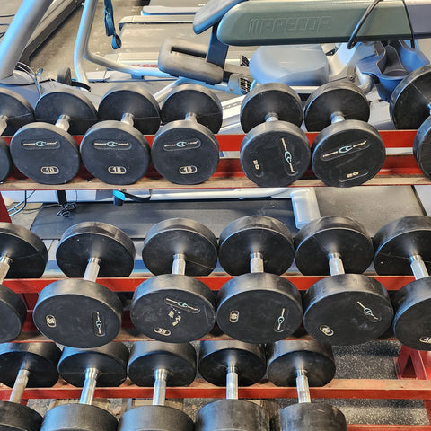5-50 lb Urethane Dumbbell Set.