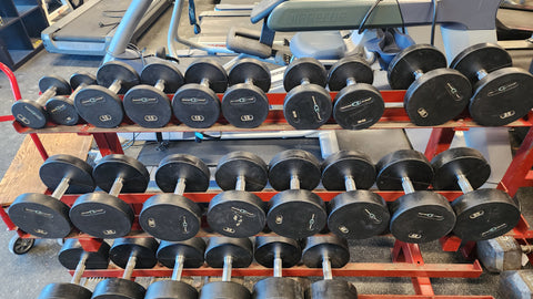 5-50 lb Urethane Dumbbell Set.