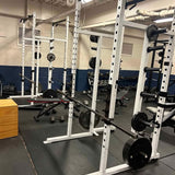 Promaxima Double Half Rack Squat Rack – White – Commercial Grade