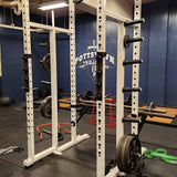 Promaxima Double Half Rack Squat Rack – White – Commercial Grade