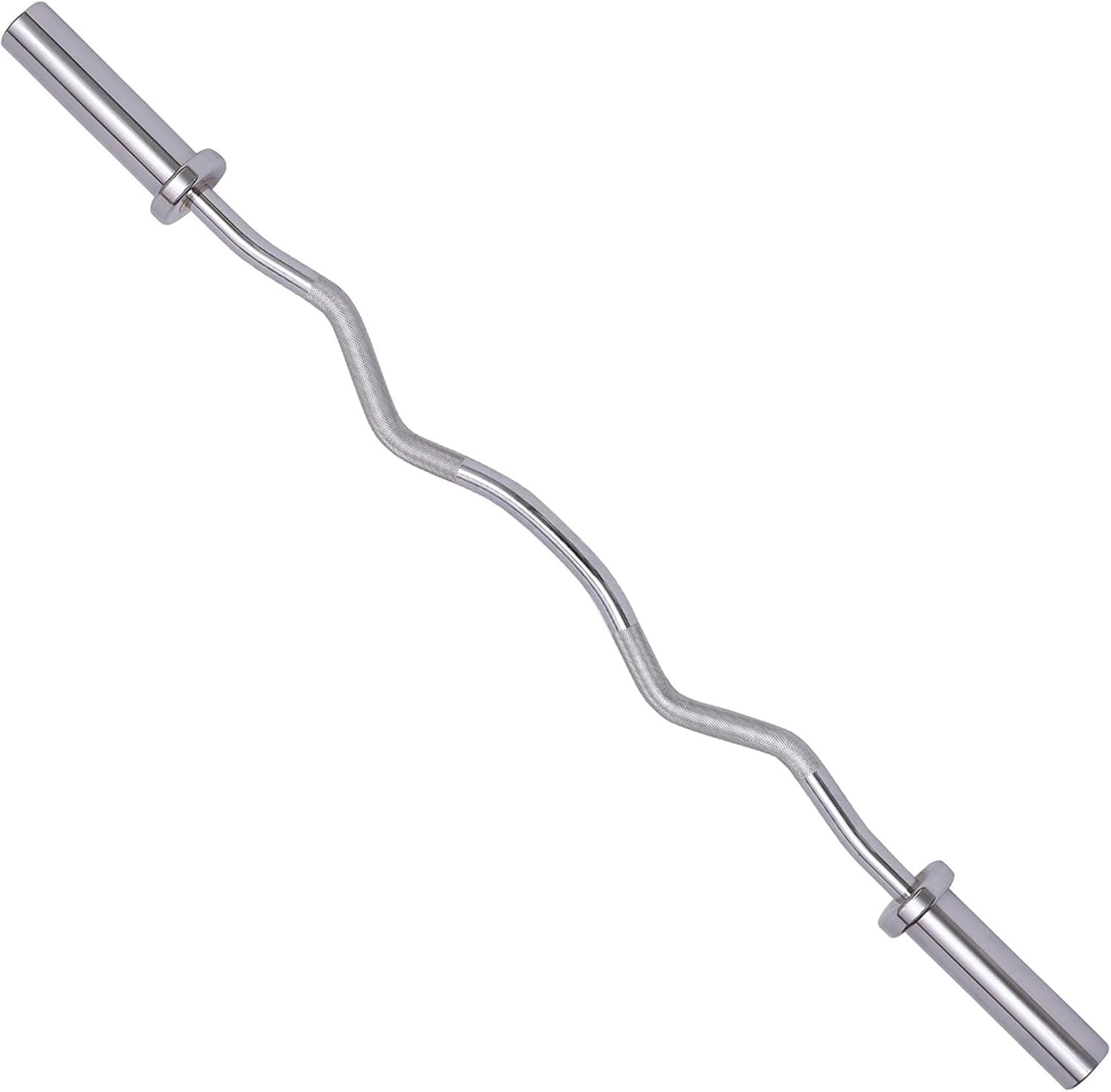 Olympic EZ Curl Barbell Bar 48", 2-Inch Curl Bar