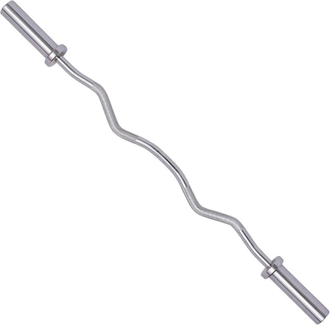 Olympic EZ Curl Barbell Bar 48", 2-Inch Curl Bar