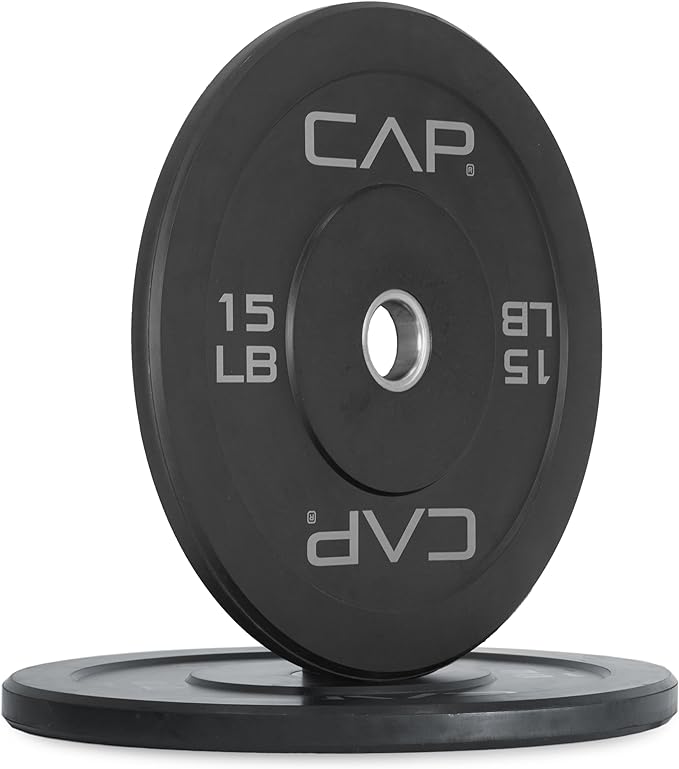 CAP Barbell 15 lb. Rubber Olympic Bumper Plate | Pair