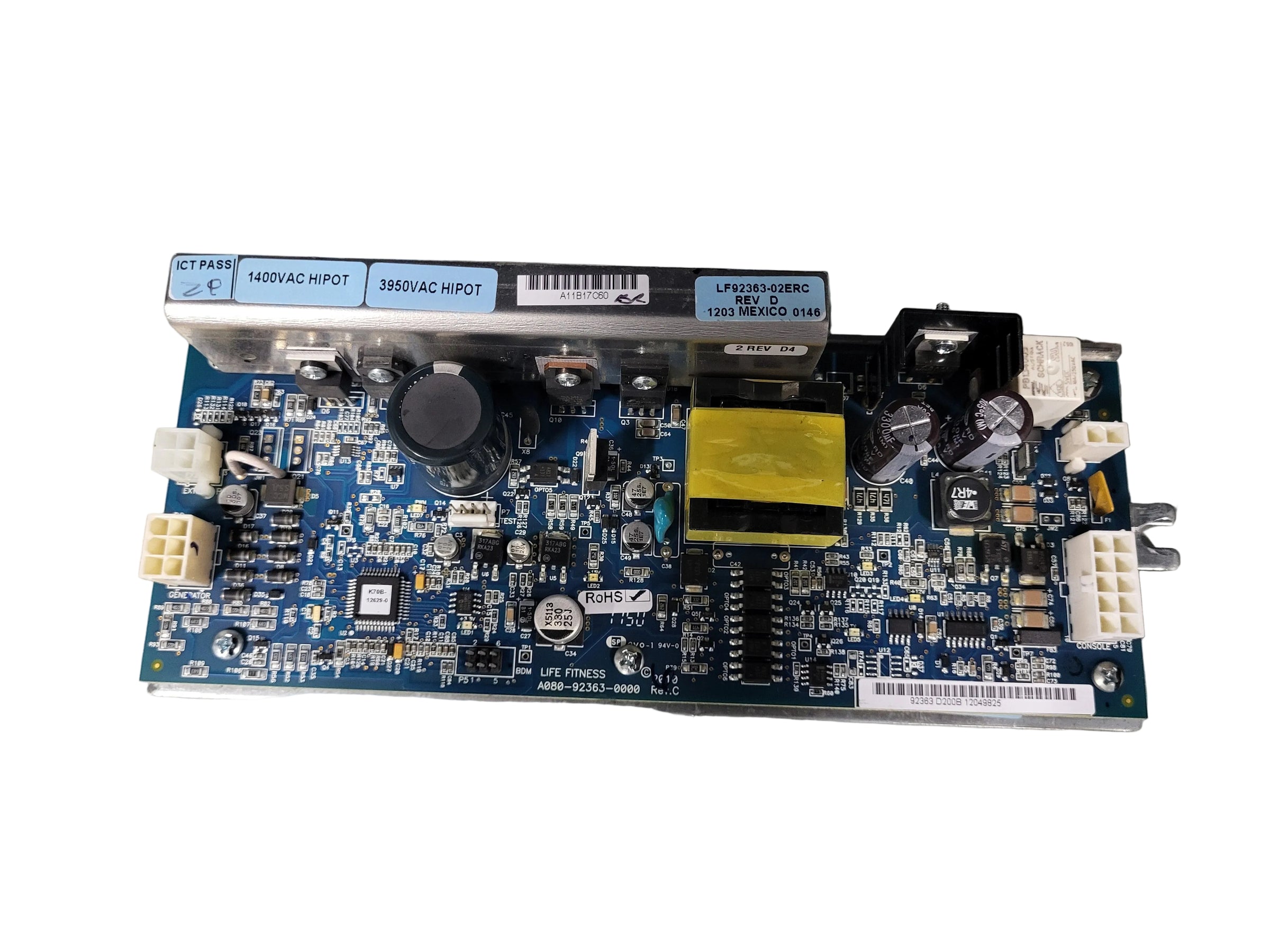 Life Fitness 95X Controller Board A080-92337-0000 - Tested & Working OEM Part