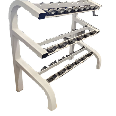 Paramount 3-Tier Beautybell Dumbbell Rack – Commercial Gym Grade – Used