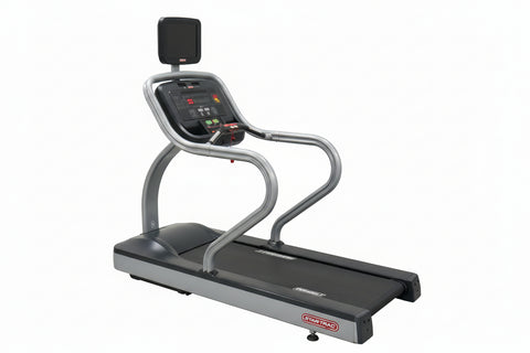 Side view of Star Trac E-TR Gen II professional gym treadmill 