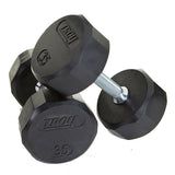 Troy TSD-R Pro Style Rubber Coated Dumbbells – 5-80 lbs Set