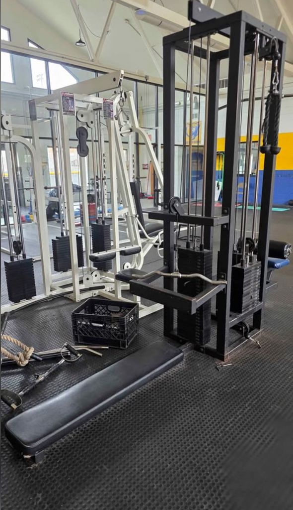 King Fitness 3-Station Lat Pulldown Low Row | CFF Strength Equipment