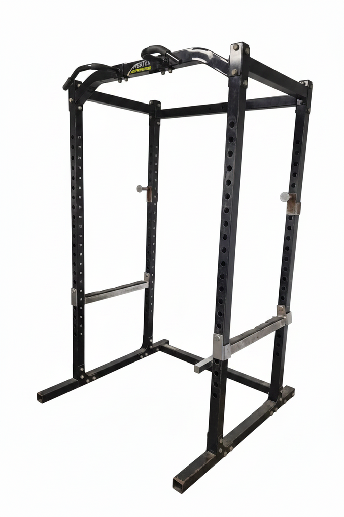 Power Rack And Pip Rack Powertec Power Rack with Dip Handle Attachments | CFF Strength Equipment