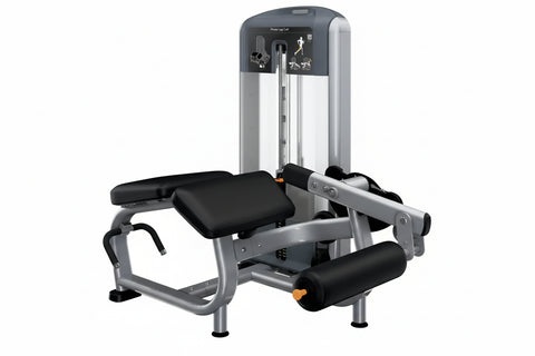 Front view of the Precor Discovery Prone Leg Curl (DSL0606) – Isolate the Hamstrings with its heavy-duty steel frame.