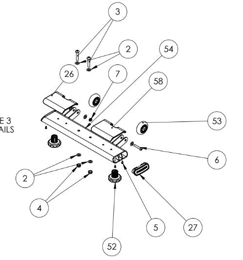 Schwinn Performance Plus Stabilizer, Front, WDMT Replacement Part Assembly