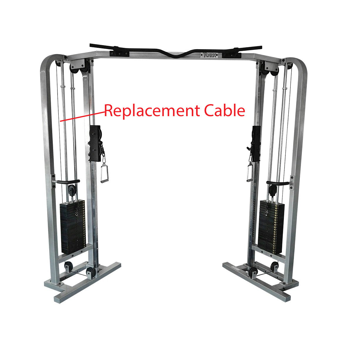 York Barbell STS Replacement Cable Crossover Cable - HW013