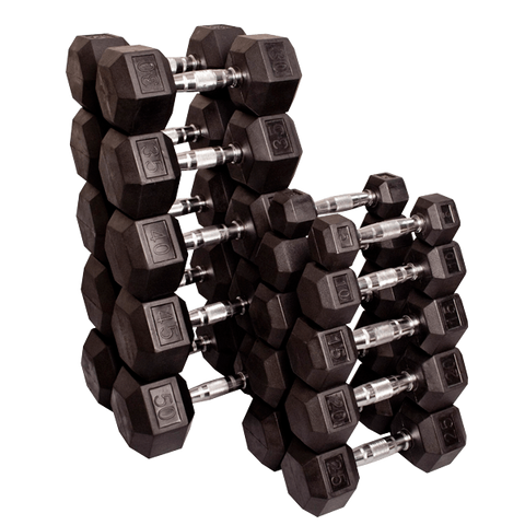 Wright Rubber Hex Dumbbells - Weights