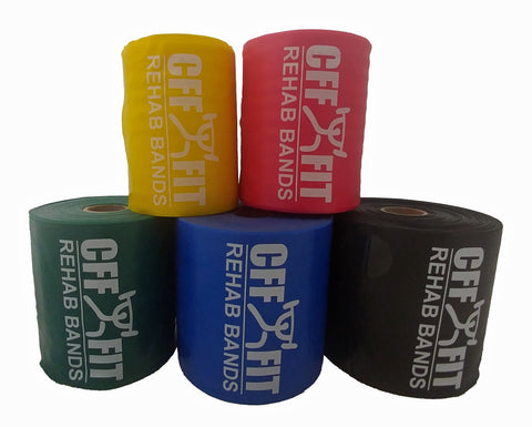 REHAB BANDS - NON-LATEX RESISTANCE BANDS - 25 YARD ROLL