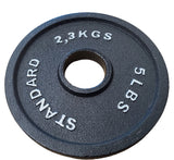 Standard Barbell Olympic Weight Plates 2.5, 5, 10, 25, 45, and 100 lb. Plates