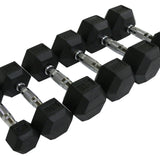 CFF Rubber Hex Dumbbells - Limited Lifetime Warranty - CFF FIT