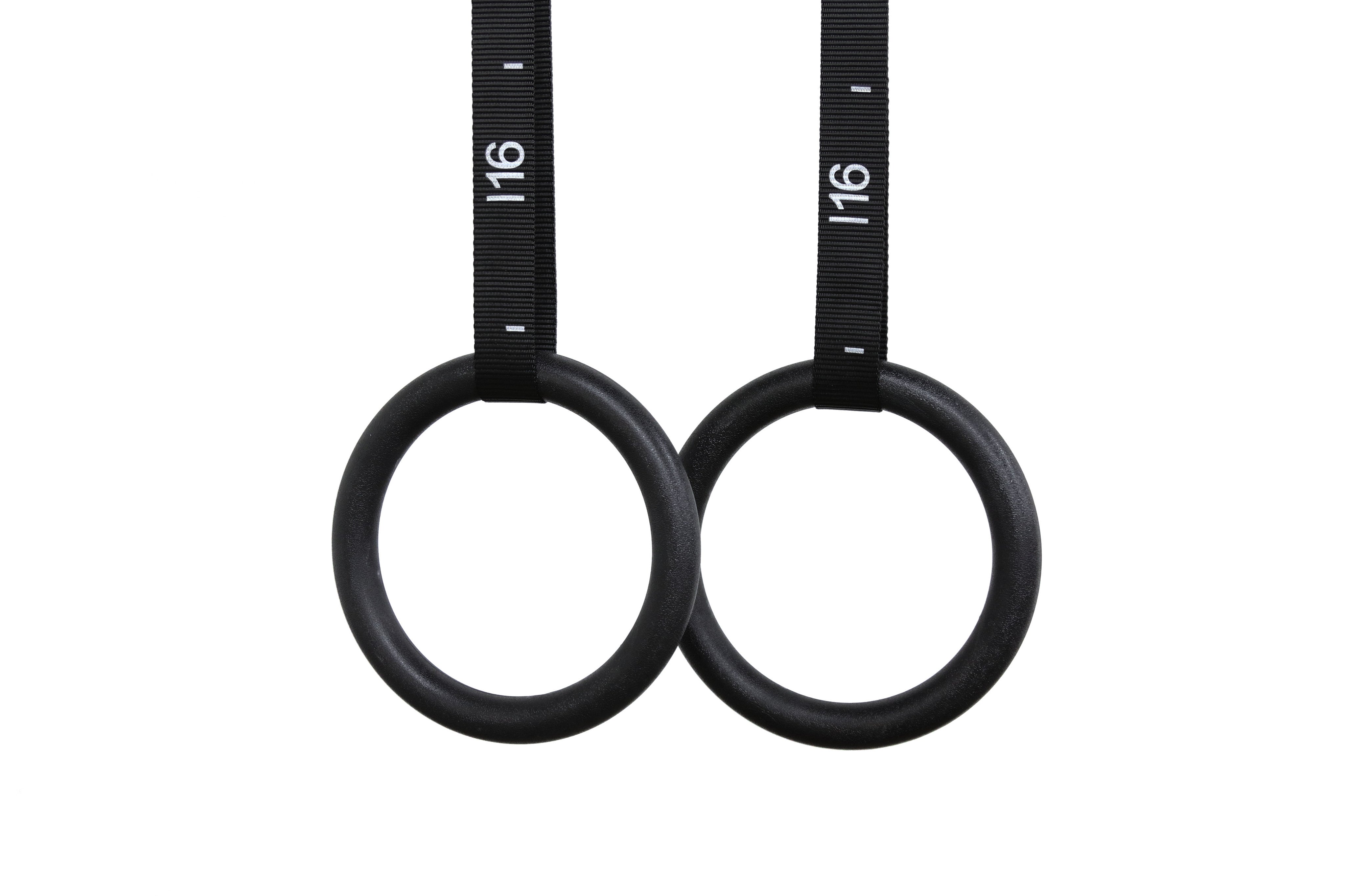 CFF WOD Rings Olympic Gym Rings | 18' 1000 LB Straps | CFF