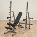 BODY SOLID MULTI PRESS RACK wit bench