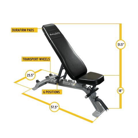 BODY SOLID PRO CLUBLINE ADJUSTABLE BENCH SFID325