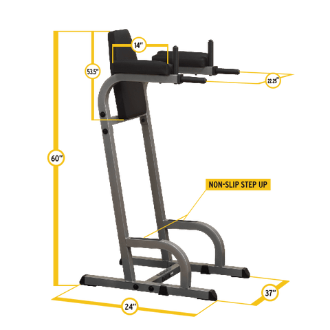 BODY SOLID VERTICAL KNEE RAISE AND DIP - GVKR60 | CFF Strength BODY SOLID VERTICAL KNEE RAISE AND DIP - GVKR60 | CFF Strength
