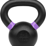 Yes4All Powder Coated Cast Iron Competition Kettlebell With Wide Handles & Flat Bottoms – 4, 6, 8, 10, 12, 14, 16, 20, 24, 32, 40kg