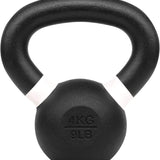 Yes4All Powder Coated Cast Iron Competition Kettlebell With Wide Handles & Flat Bottoms – 4, 6, 8, 10, 12, 14, 16, 20, 24, 32, 40kg
