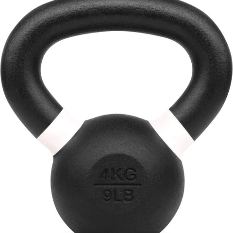 Yes4All Powder Coated Cast Iron Competition Kettlebell With Wide Handles & Flat Bottoms – 4, 6, 8, 10, 12, 14, 16, 20, 24, 32, 40kg